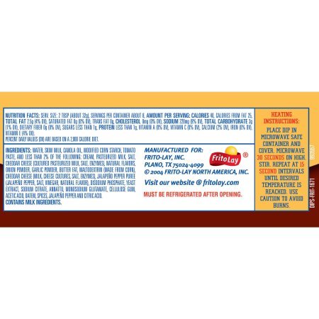 PACK OF 12 - Fritos Jalapeno Cheddar Flavored Cheese Dip, 9 oz