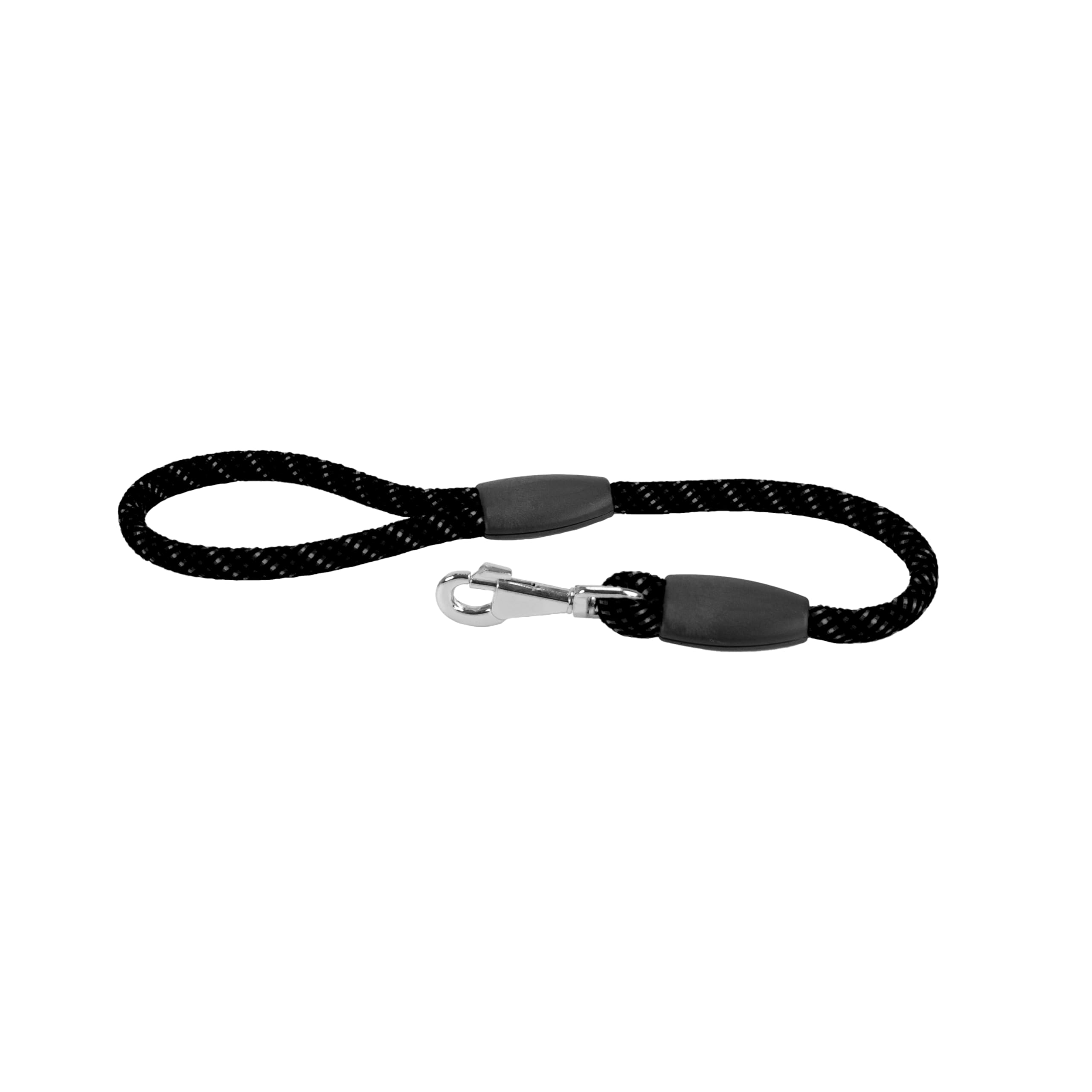 Ferplast SPORT REFLEX Dog Lead, Reflective Lead, Nylon Cord with Metal Snap Hook, Handle for Safe Control, Length 60 cm, Black