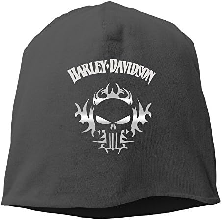 Harley Skull Beanie Hat Skull Cap Black