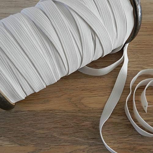 Flat Elastic (White, 12mm (1/2") x 10mtrs)
