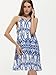 Floerns Women's Tribal Print Sleeveless Halter Neck Shift Mini Tank Dress Blue S