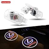 Keychain Central 2PCS LED Car Door Logo Projector Courtesy Shadow Lights Emblem LEXUS Series ES GS300 GS350 GS400 GS430 GS450h GX HS IS LS LX570 RC RX SC (Red/Blue Lexus Logo)