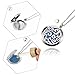 Mtlee Aromatherapy Essential Oil Diffuser Necklace Locket Pendant Stainless Steel Perfume Necklace with 16 Refill Pads and 24 inch Adjustable Chain (Cloud)