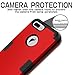 TOPSKY Compatible with iPhone 7 Plus Case Three Layer Shockproof Heavy Duty High Impact Resistant Hybrid Protective Cover Case for Apple iPhone 7 Plus 5.5 inch,Red Black