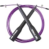 Speed Jump Rope with super-fast high-grade metal bearings, best for Boxing, MMA and endurance fitness training with this speed cable rope.