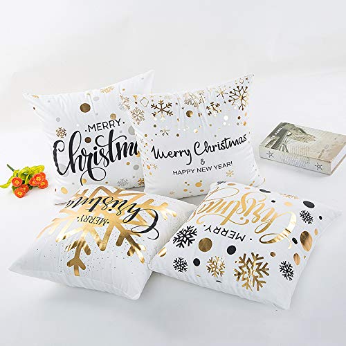 XUELIEE 3 pcs Merry Christmas Pillow Case Christmas Tree Xmas Pillow Cover 18 x 18\