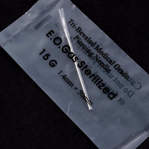 ALINCAS (TM) 10 Pack x 1.4mm 15g High Quality Sterile Body Hoop Ear Nose Piercing Needle Blade Tool