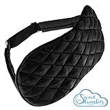 *NEW QUILTED DESIGN* Sleep Mask: #1 Recommended Eye Mask, Premium soft satin material, Blackout technology, Comfortable, Adjustable, Heavenly. Sleep better today, Sweet Slumber