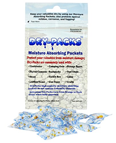 Dry-Packs 1gm Moisture Absorbing Silica Gel Indicating Packets, Pack Of 20