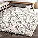 nuLOOM OZSG18A Shag Rug, 4' X 6', White