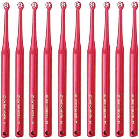 オーラルケア オーソテン(Ortho10) 矯正中歯ブラシ 10本(パールレッド)