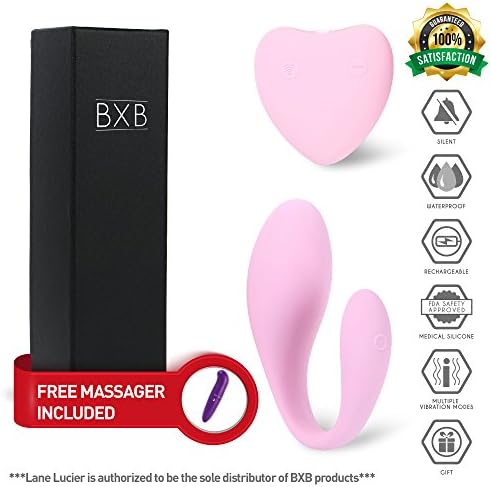 Remote Controlled Massager by BXB | Handheld Ergonomic Design | Handbag Essential | Muscle Massage | Soothing | Stress Relief | Swedish Massage | Silicon | Waterproof | Portable | with Mini Massager