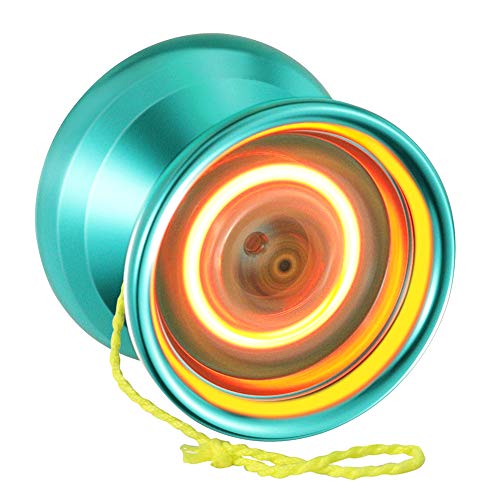 CHEE MONG Unresponsive Yoyo Y02 Light Up, MAGICYOYO Professional Yo-yo, Alloy Yoyo with Orange LED Lights with Bag + Glove + 5 Yoyo Strings - Thumbnail 2
