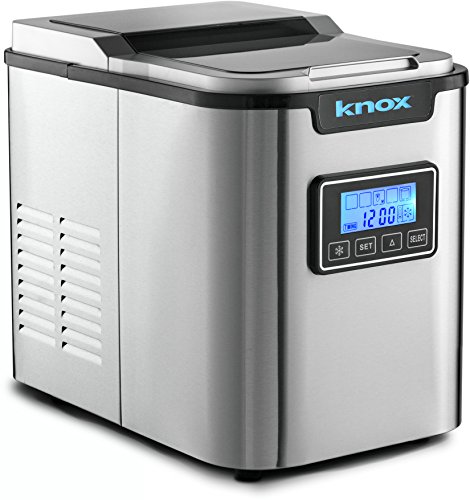 Jual Beli Knox Portable Ice Maker W Lcd Display 2 8 Liter Water Reservoir 3 Selectable Cube Sizes Makes Up To 27 Pounds Of Ice Daily Stainless Steel Harga Murah Dari Amazon Com Indonesia Hargadunia