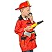 Fireman Costume for Kids - Firefighter Costume - Dress Up for Kids - (7 Pc Set) With Case by Tigerdoe