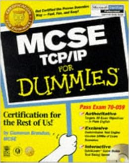 Mcse Tcp Ip For Dummies Brandon Cameron 9780764504044 Amazon Com Books