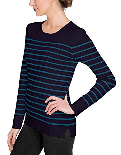Kirkland Signature | Tops | Kirkland Signature Ladies Crewneck Rib Knit Pullover Sweater Whitegray Stripe 630a3f25d8dba733c84edd2a