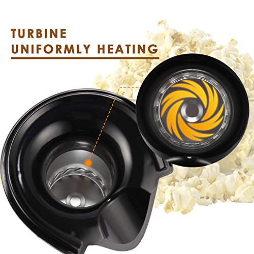 Hot Air Popcorn Popper, 1200W Popcorn Machine for Home Use, No Oil