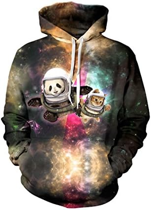 SEXYARN Unisex Relastic Animal Emoji 3D Printed Pullover Sweatshirts Hoodies
