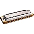 Hohner 532BX-C Blues Harp Tuned to Key of C Diatonic 4-Inch Harmonica with 20 Reeds, Double Lacquered Doussie Comb, and Modular Construction