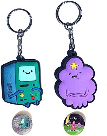 Beemo and LSP - Adventure Time 3D Rubber Collectible Keychain gift set
