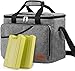 CANWAY Cooler Bag 40-Can Large, Insulated Soft Sided Cooler Bag with 2 Ice Packs for Outdoor Travel Hiking Beach Picnic BBQ Party, Gray