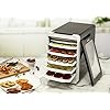 Gourmia-Food-Dehydrator-With-Touch-Digital-Temperature-Control-Ten-Drying-Trays-Plus-Beef-Jerky-Sausage-Hanging-Rack-Sleek-Design-Transparent-Window-Bonus-Cookbook-Black