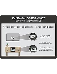 Organizador de fácil montaje DataComm 50 3338 wh kit Cable Kit, Color blanco