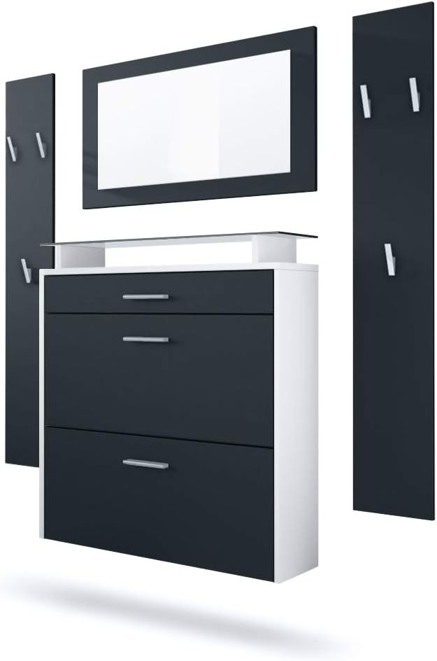 garderobe weiß schwarz