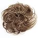 CAISHA 100% HUMAN HAIR Scrunchie Hair Piece Updo Braid Hair Scrunchy Messy Bun Red Brown Mix H312o