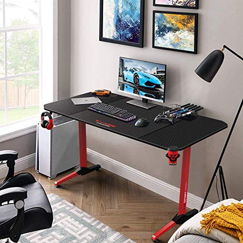 VITESSE Gaming Desk 63 Inch, Ergonomic Gamer Computer Desk with Mouse