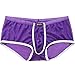 YiZYiF Men's Sexy Soft Underwear Sheer Transparent Brief Boxer Trunks Panty Purple X-Large
