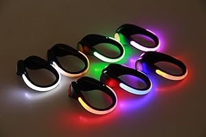 2-Pair LED Flash Shoe Clip Lights for Runners & Night Exercise - Reflective Running Accessories for Jogging, Walking, Cycling