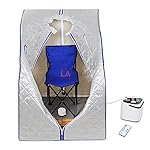MegaBrand 2L Portable Steam Sauna Tent SPA Detox Weight Loss w/ Chair Silver