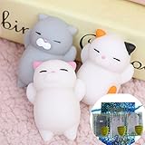GG MALL 3PCS Kawaii Slow Soft Rising Squishy Squeezen Cute Mini Cat Fidget Toy Stress Reliever Kids Toy Gift