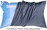 ONWEGO Pillowcase for Inflatable Travel and Camping Pillows, 100% Cotton, Handcrafted, Fits 12in x 20in Pillows