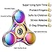 InTree Fidget Spinner Rainbow, Super Fast 6 - 8 Minutes Spin, Metal Tri-Spinner EDC Hand Finger Spinner with Case