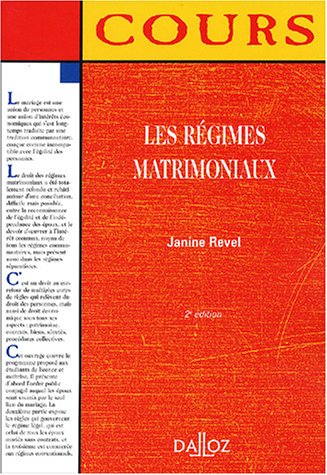 Les  régimes matrimoniaux