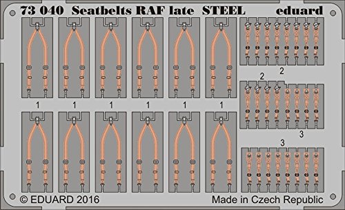 1:72 Eduard Photoetch Kit Raf Late Steel Seatbelts