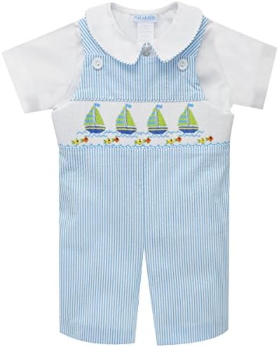 Nautical Day Smocked Boys Shortall