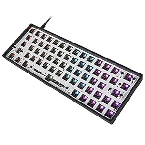 EPOMAKER-GK64X-RGB-Hotswap-Custom-DIY-Kit-for-60-Keyboard-with-Split-Spacebar-Module-PCB-Mounting-Plate-Case-GK64X-Black EPOMAKER GK64X RGB Hotswap Custom DIY Kit for 60% Keyboard with Split Spacebar Module, PCB Mounting Plate Case (GK64X…
