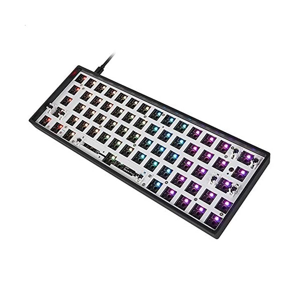 EPOMAKER-GK64X-RGB-Hotswap-Custom-DIY-Kit-for-60-Keyboard-with-Split-Spacebar-Module-PCB-Mounting-Plate-Case-GK64X-Black EPOMAKER GK64X RGB Hotswap Custom DIY Kit for 60% Keyboard with Split Spacebar Module, PCB Mounting Plate Case (GK64X…