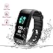 New Fitness Tracker, Heart Rate Monitor, IP67 Waterproof Smart Bracelet with Camera Remote Shoot, Activity Fitness Wristband R11 Pedometer for Bluetooth Android and iOS (R11-Black)