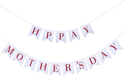 Amazon Com Funzzy Happy Mother S Day Banner Double Layer Paper