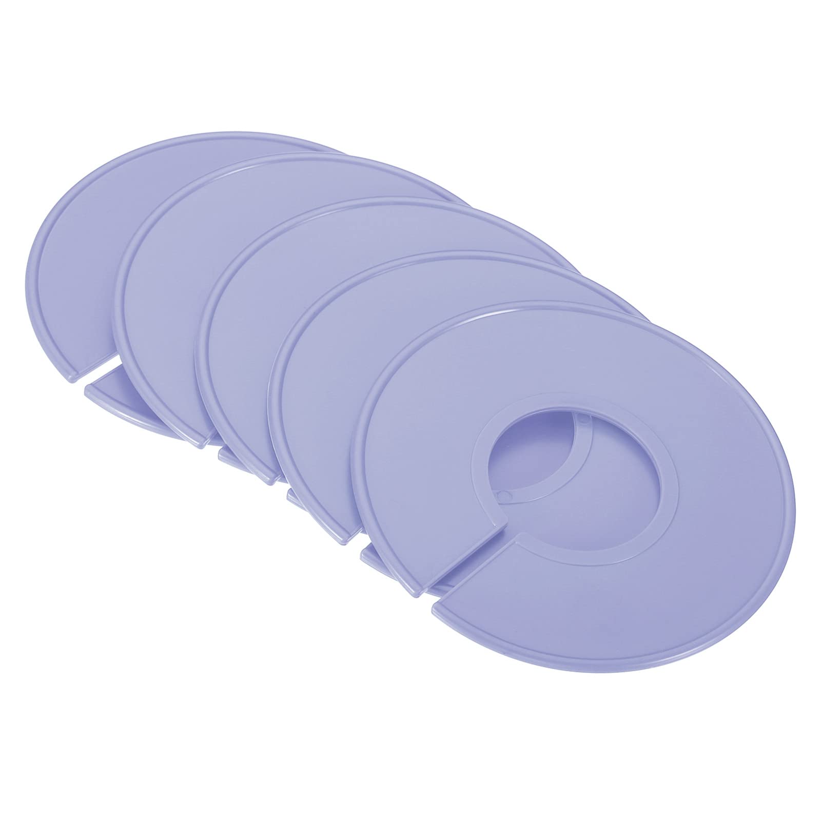 PATIKIL Clothes Dividers, 12 Pack Closet Clothing Rack Size Dividers Blank Labels Sorting Round Separator for Closet, Gray