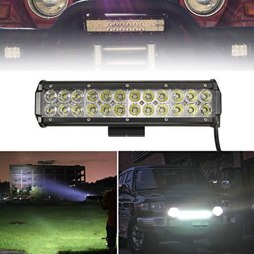 AUDEW Professional Spot Beam LED Lights Bar 12 Inch 72W 7200LM Extremly Bright LED Bar LED Driving Light Fog Lights IP67 Waterproof for Offroad ATV Truck Boat Lamp 4WD 12V 24V