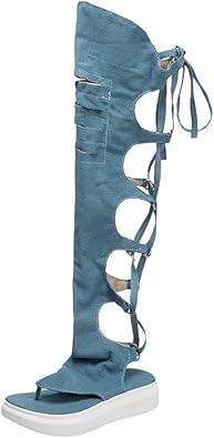 over the knee flat sandals