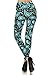 R621-PLUS Aqua Paisley Print Fashion Leggings