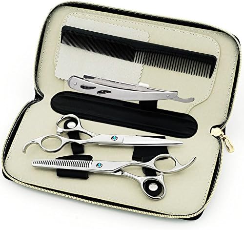 Professional Barber Kit Hairdressing Tools Shears Set Professional Barber Hair Cutting Scissors Shears Thinning Texturising Kit for Home Use Barber Students
