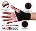 AidBrace Wrist Support Wrap (2 Pack) – Fits BOTH Hands and Helps with Carpal Tunnel, RSI, Arthritis, Tendonitis, and Sprains for Weak and Sore Wrists